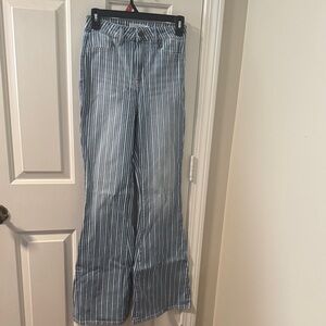 Windsor Blue Striped Flare Jeans